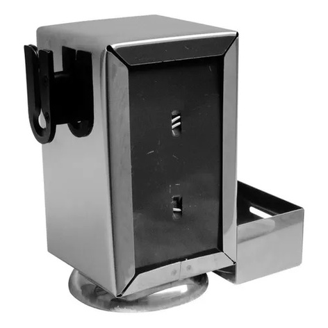 Porta Guardanapo Tipo Tv Aço Inox Porta Sachês E Cortador