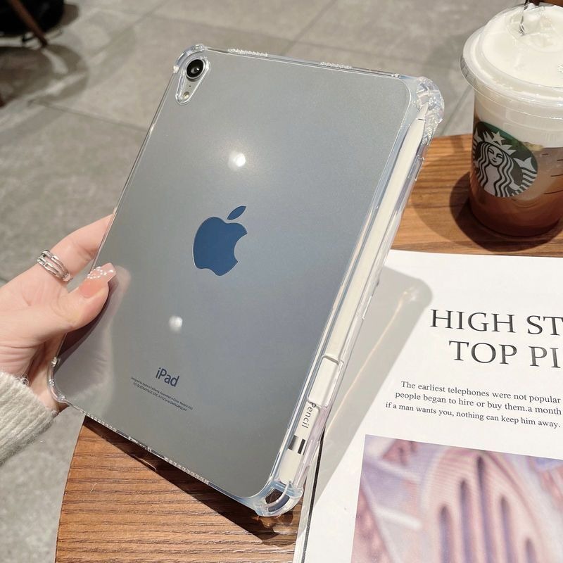 Capa IPAD 10 / A16  geração transparante TPU COM SLOT  para caneta - detalhe