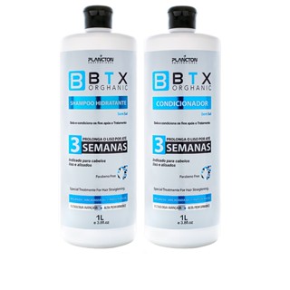 Plancton Shampoo Condicionador Btx Orghanic Antiqueda Argan Tratamento Profissional Volume Controlado Devolve Brilho Maciez Reparação Cabelo Seco Danificado Elástico Emborrachado Uso Diário Saudável Beleza Loja do Ecommerce