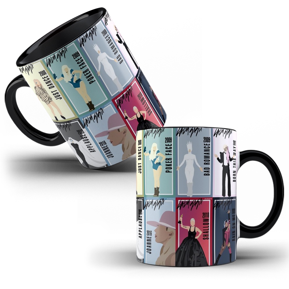 Caneca Porcelana Álbuns Lady Gaga em Oferta na Shopee