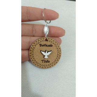 Chaveiros Mdf Festa Religioso Brasão Pássaro Branco Batizado em mdf em Oferta na Shopee