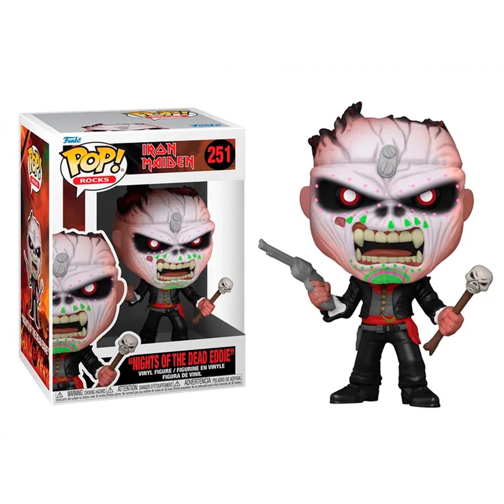 FUNKO POP ROCKS IRON MAIDEN - NIGHTS OF THE DEAD EDDIE 251 NOVO ORIGINAL