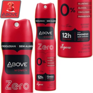 Kit 3 Desodorantes Above Zero Feel Free Sem Alumínio Women - 150ml/90g