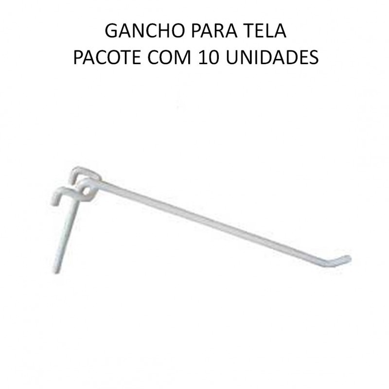 KIT 10 GANCHOS DE 10CM PARA TELA ARAMADA OU BIOMBO