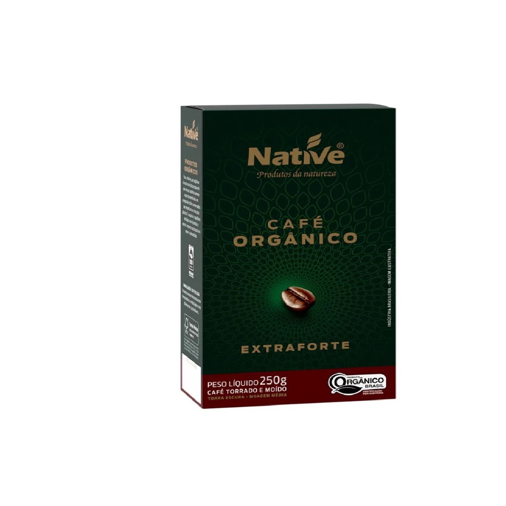 CAFÉ ORGÂNICO TORRADO E MOÍDO EXTRAFORTE NATIVE 250G