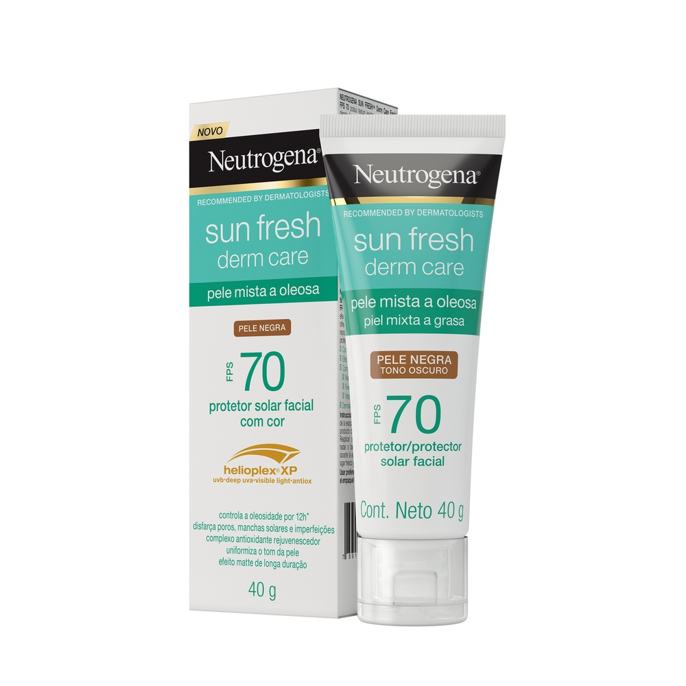 Protetor Solar Neutrogena Sun Fresh Pele Oleosa Negra FPS 70 40g