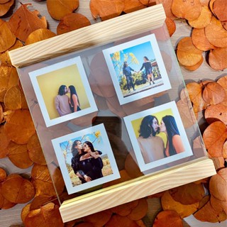 Quadro decorativo com fotos para presentear o amigo porta retrato