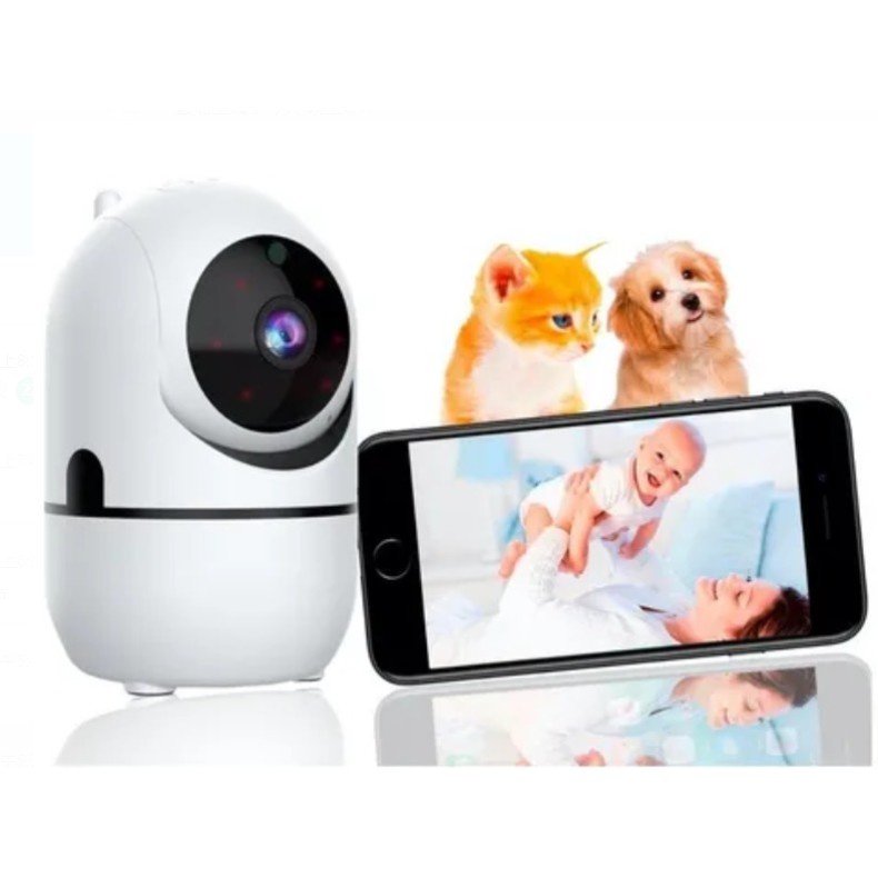 Babá Eletrônica Câmera Wifi IP Visão Noturna Microfone Bebe Pet segurança
