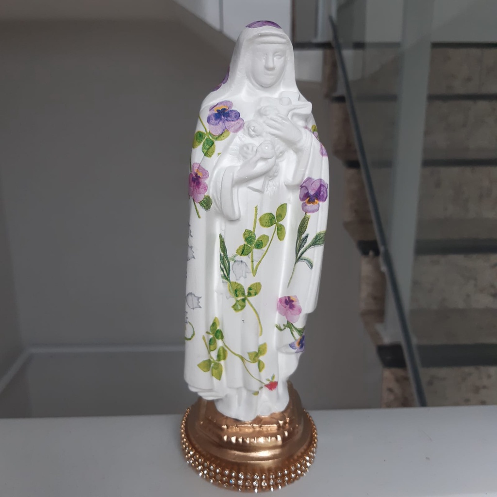 Imagem de Santa Terezinha 20cm/lembra de Aparecida/presente para noivos/convite para padrinhos/presente de casamento