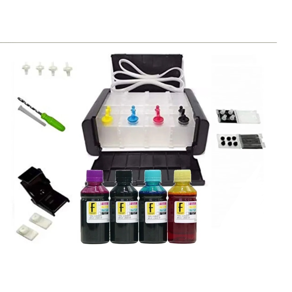 Kit Bulk Ink Elegance Canon Mg 2910 3610 E481 + 800ml Tintas
