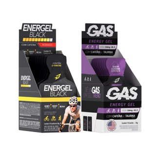 Gas Energy Gel 10 Sachês + Energel CarboGel Black Bodyaction