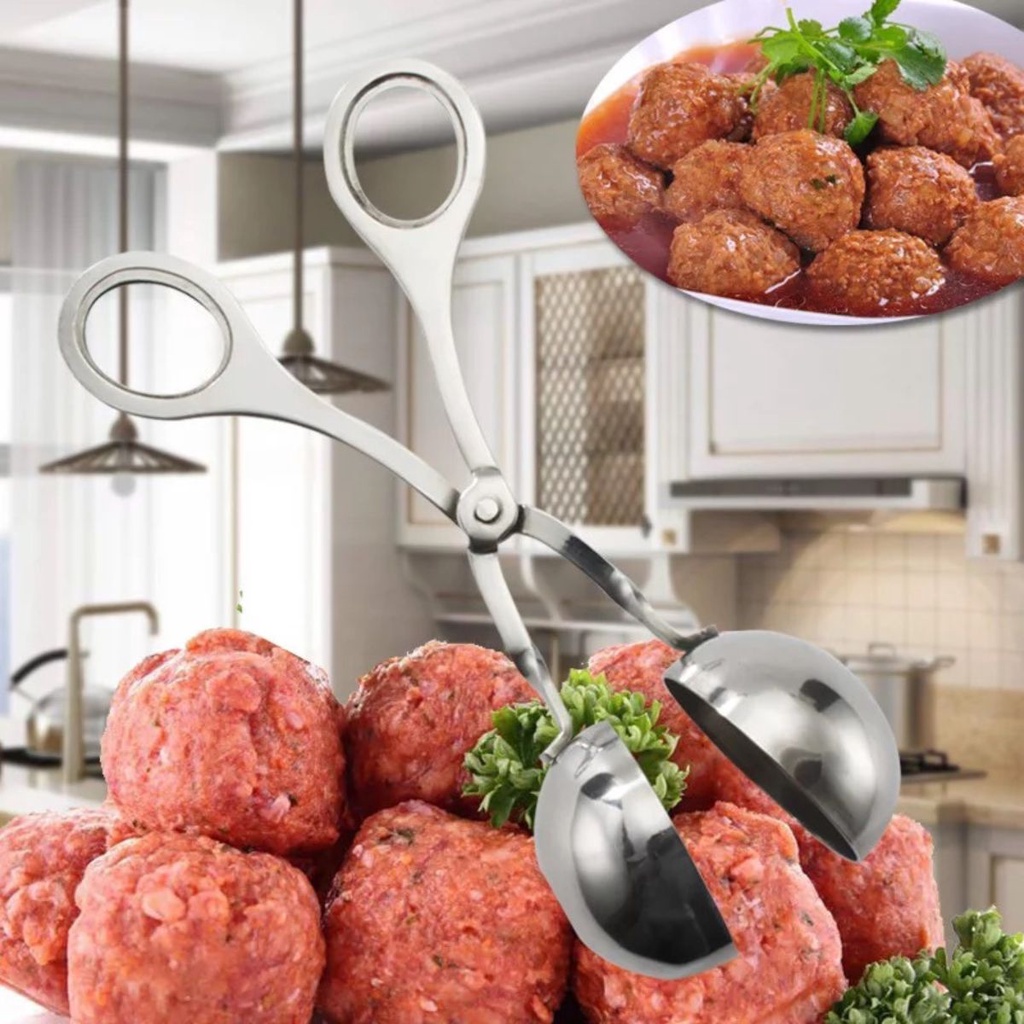 Molde Culinário De Almôndega Mini Para Bolinho De Carne e Kibe Inox 16cm