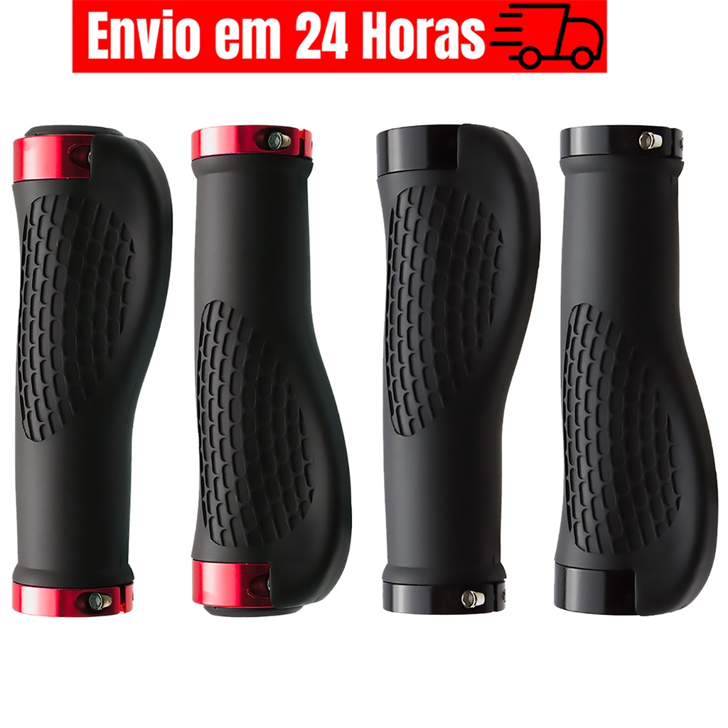 Manopla Punho de Bicicleta Anatômico C/ Travas Bike Ciclismo Ergonômica
