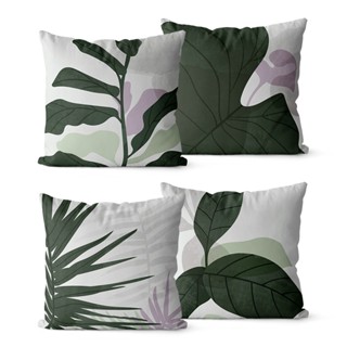 Kit 4 Capas de Almofadas Decorativas Floral Elegante 42x42