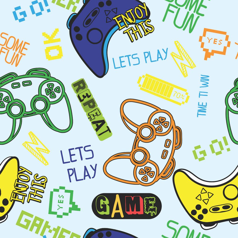 Papel de parede Autoadesivo Infantil Video Game Controles