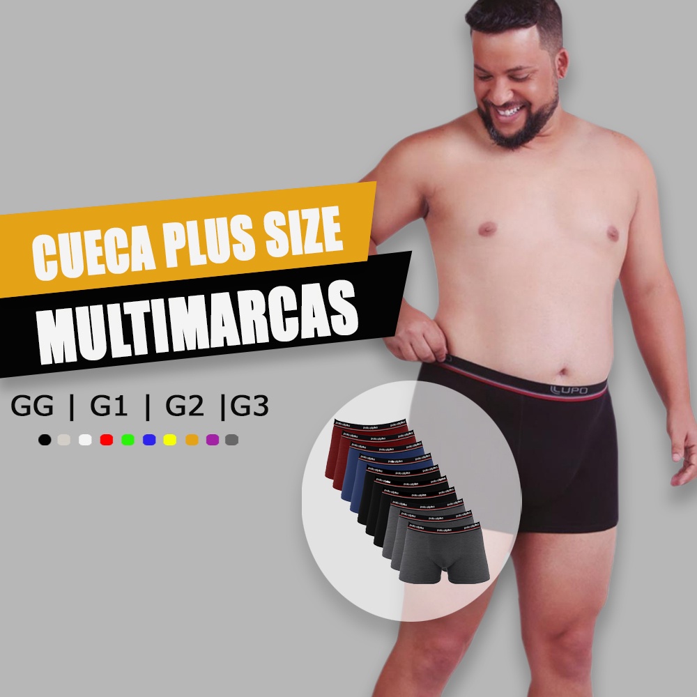 Cueca Box Masculina Plus Size Tamanhos G1 G2 G3
