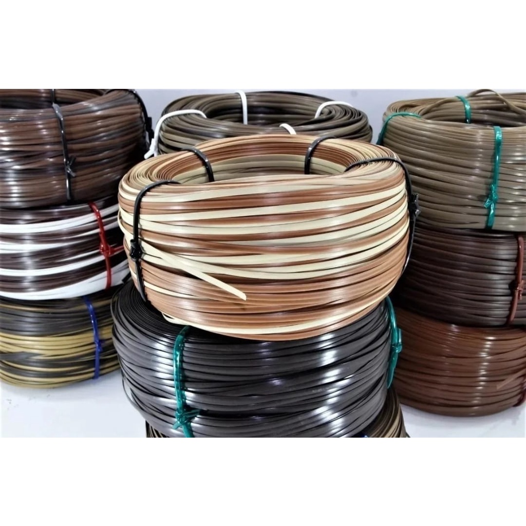 Fita Meia Cana Junco Sintético Rattan 6 mm Rolo com 500 Metros