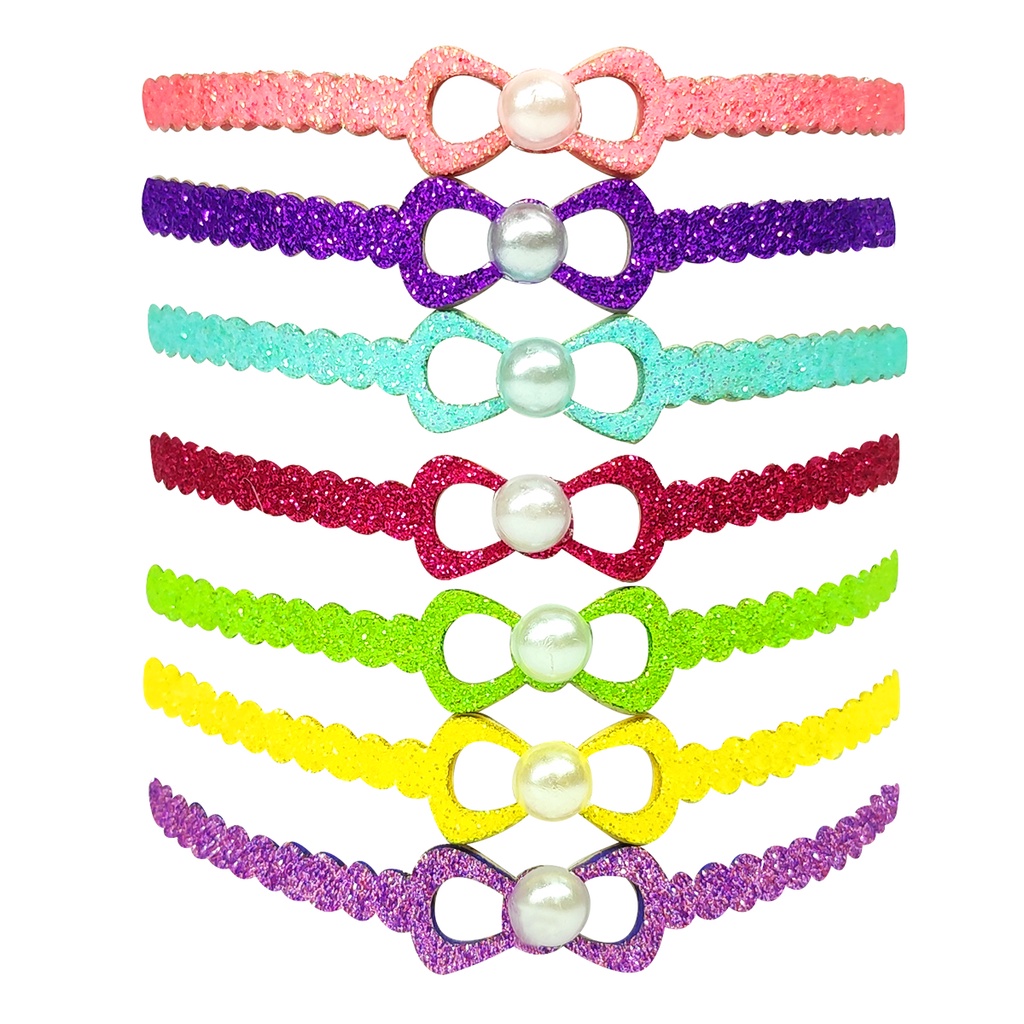 40 Adesivos tiara pérola Glitter Pet Shop Cães Gatos