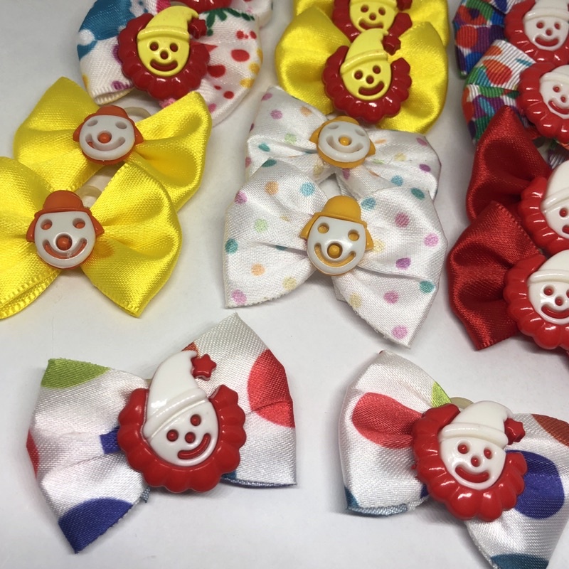 20 Laços para macho tema circo. laço cachorro palhaço palhaço pet shop. Lacinho carnaval pet macho fêmea.