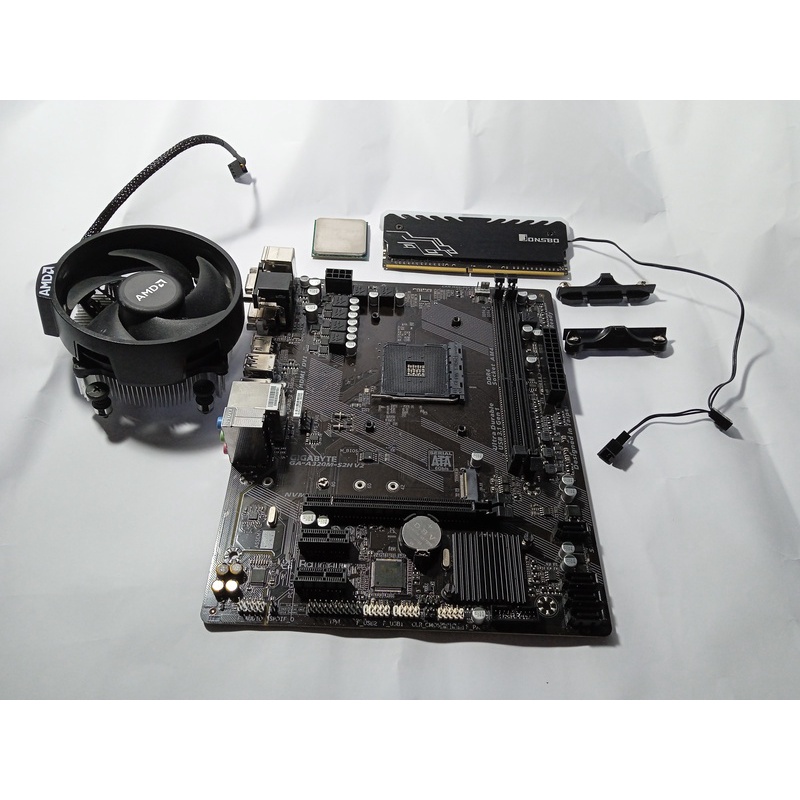 Kit Upgrade AMD 01 Processador Ryzen 3 2200G + 01 Placa Mãe Gigabyte a320m s2h + 01 pente 16GB DDR4