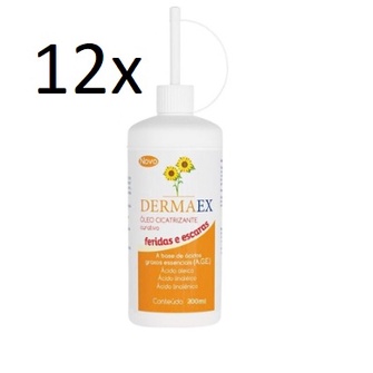 Óleo De Girassol Cicatrizante 200ml Dermaex (Kit com 12 unidades)