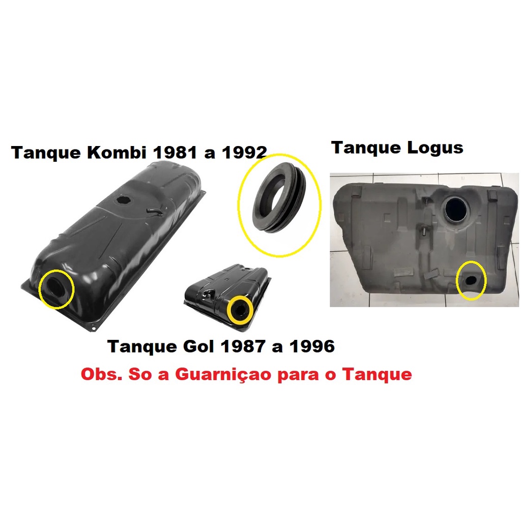Borracha Anel Vedação Gargalo Bocal Tanque Combustivel Logus Escort Pointer