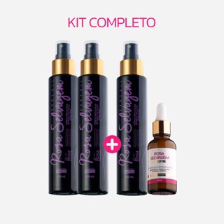 Kit 3 Óleos + 1 Serum Rosa Selvagem 100% Original