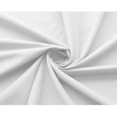 Tecido tricoline 100% algodão, microfibra ou gabardine - Branco - Liso - 0.50CM