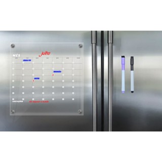 Lousa de Acrílico Transparente  Quadro Magnético Imã De Geladeira Com  Caneta Apagador
