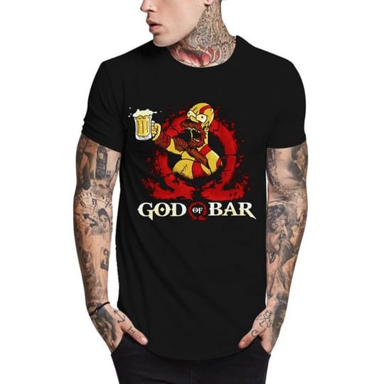 Camiseta God Of Bar Homer Simpson Camisa Cerveja Artesanal Masculina Shopee Brasil