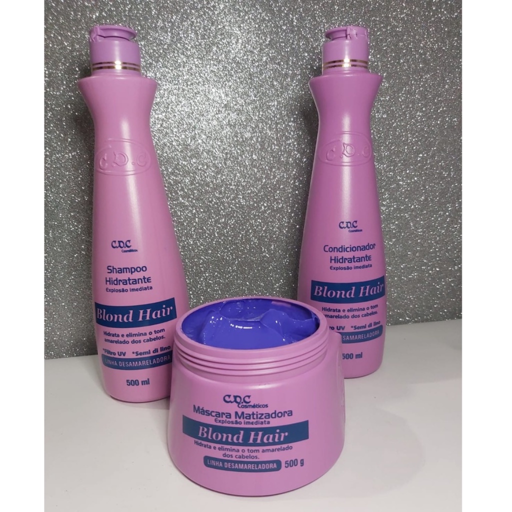 Kit de manutenção desamarelador Cdc Blond 3x500ml