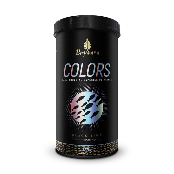 Ração Para Peixes Poytara Black Line Colors 380g
