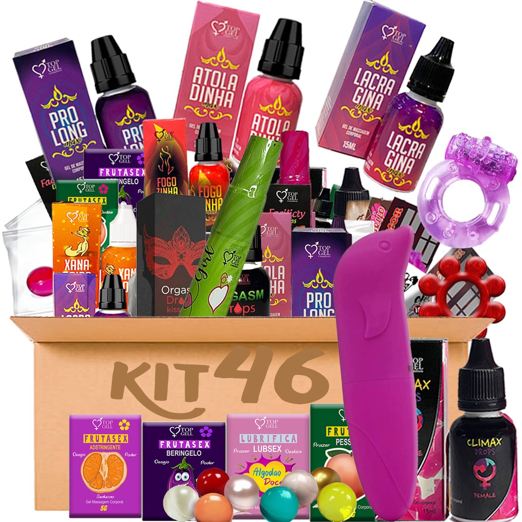 Kit Sex Shop 40 Itens Eróticos De Kit Sexy Shop Produtos Com Melhor Preço Escorrega O Preço