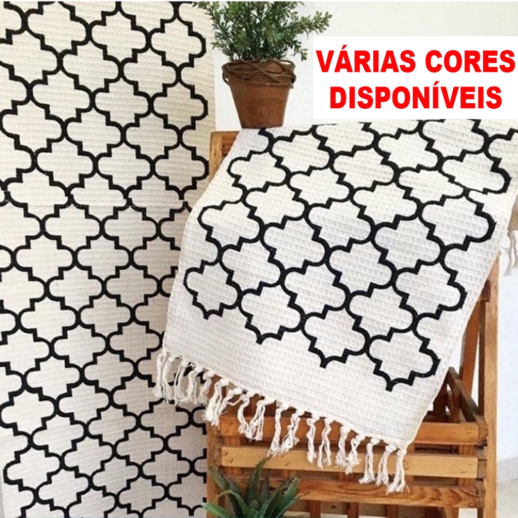 Jogo Tapete De Cozinha Geométrica 3 Peças Excelente Qualidade Tecido Grosso Tear Nozinho
