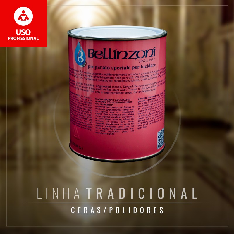 Cera em pasta para polimento incolor 350 ml - Bellinzoni