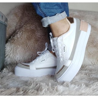 Tênis Feminino Casual Via Apple Plataforma/Tênis Botinha/Cano Alto Branco
