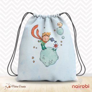 Kit com 5, 10 ou 15 unid. Mochila saco surpresa O Pequeno Príncipe/ 19x28cm MÉDIO em Oferta na Shopee