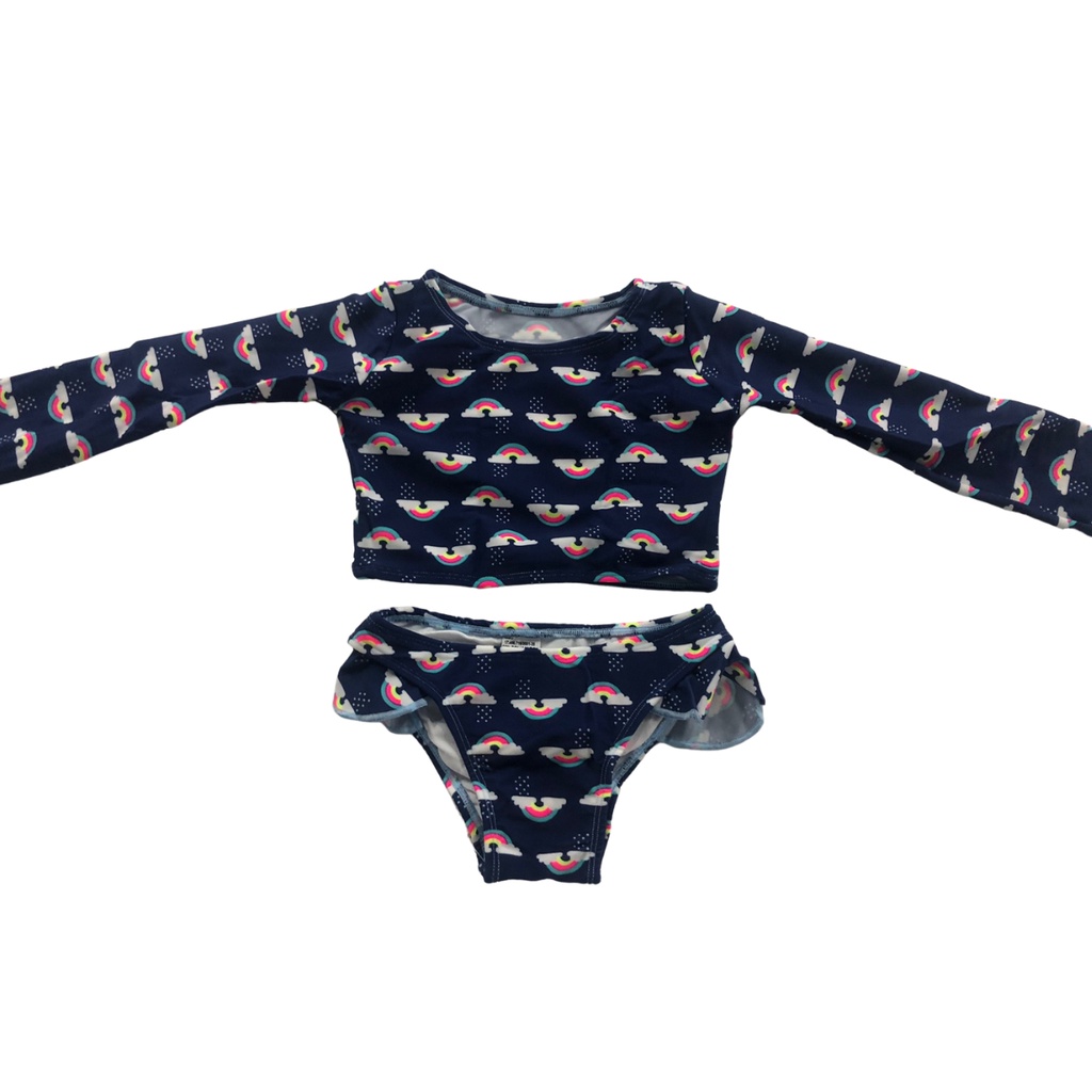 Promoção Biquíni Cropped WLS Modas Manga Longa Infantil Ana Conforto Menina Proteção UV