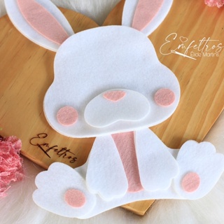 Recorte Coelhinha em feltro - 16 cm - Corte a laser Páscoa em Oferta na Shopee