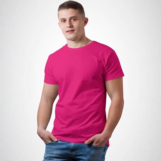 Camiseta Rosa Pink Lisa Básica Premium 100% Algodão 30.1