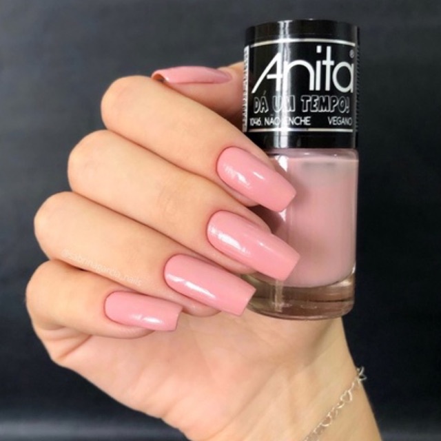 Esmalte Não Enche - Coleção Dá Um Tempo - Esmaltes Anita - Esmalte Nude Rosa - Envio Imediato