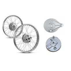Par Roda Dianteira e Traseira Montada Completa Honda Cg 125 Titan Today + Espelho