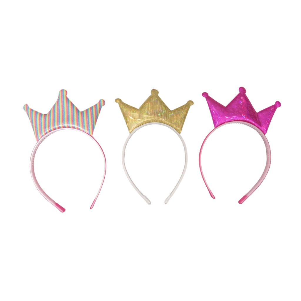 Tiara Arco Coroa de Princesa Holográfica Fantasia Infantil e Carnaval