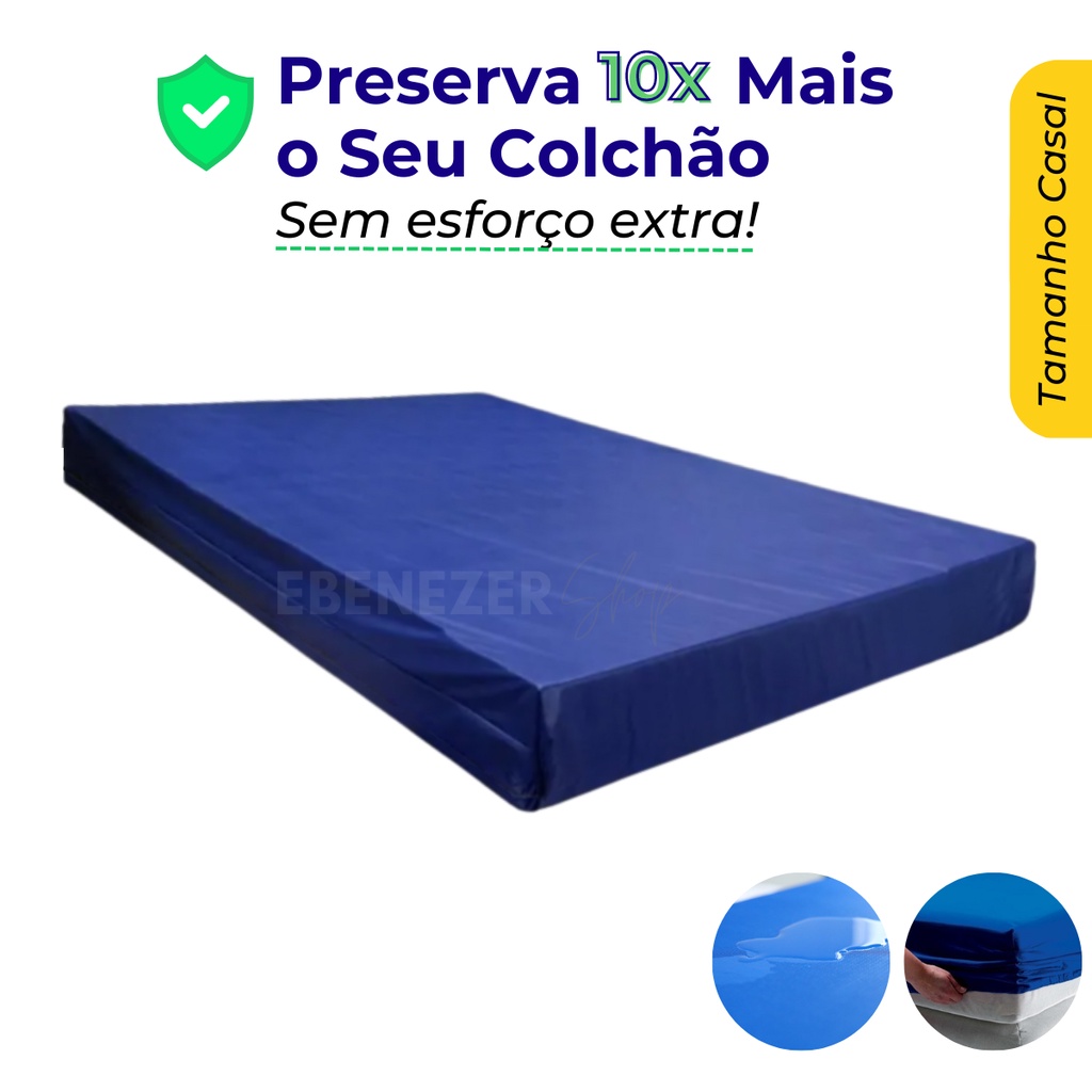 Capa Protetora de Colchão Lençol Impermeável Hospitalar Casal Antialérgica Macia e Silenciosa