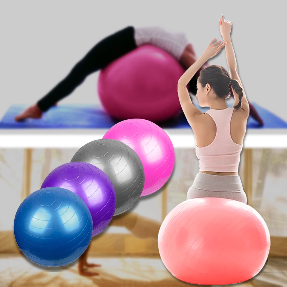 Bola Pilates Yoga Abdominal 25cm, 55cm, 65cm e 75 cm Fitness Ginastica em Oferta na Shopee