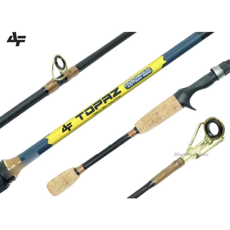 Vara De Carretilha Carbono Topaz Albatroz 1,68m e 1,80m + salva vara