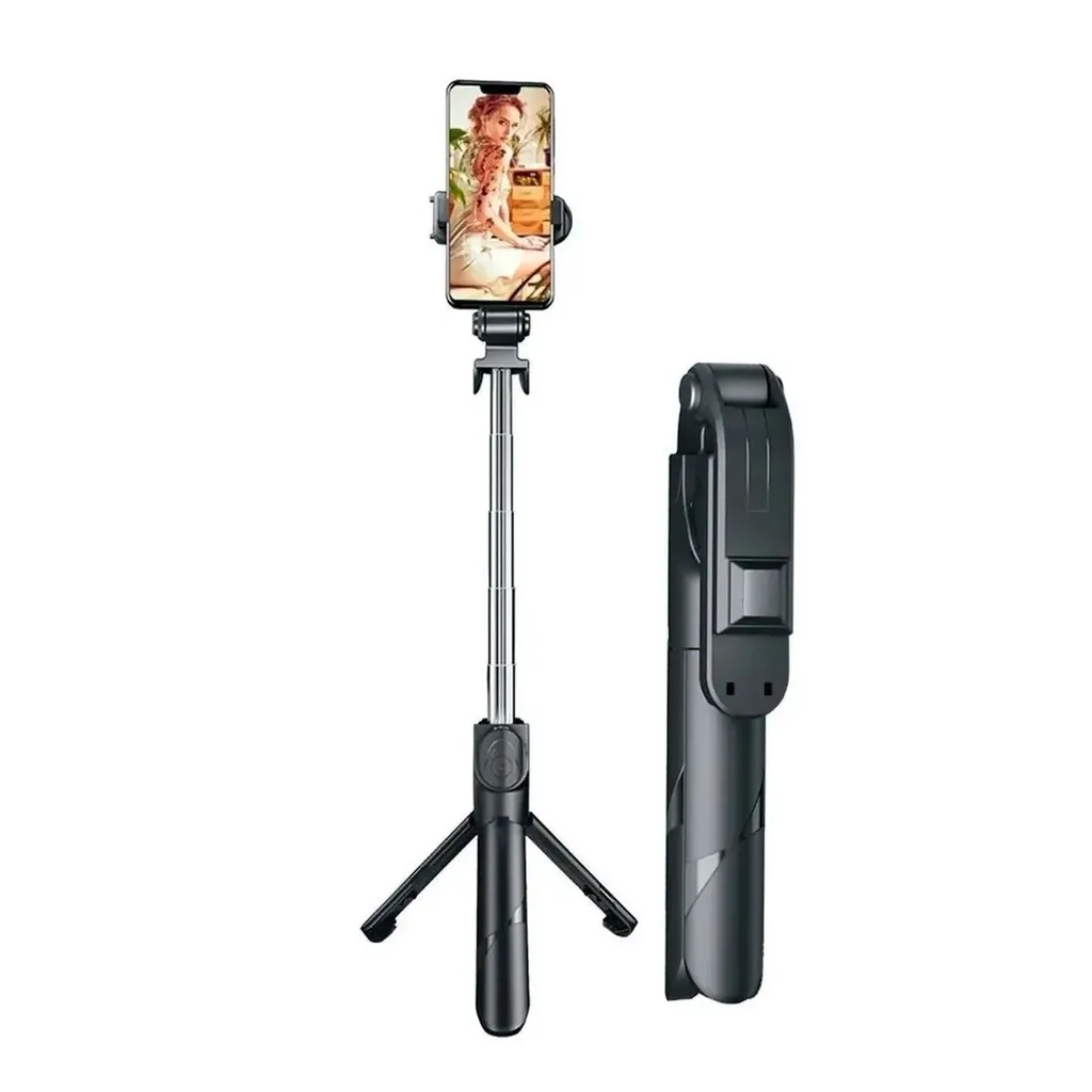 Bastão Tripé Mini 360º Pau De Selfie Bluetooth 3 em 1 Celular Smartphone com Controle Disparador