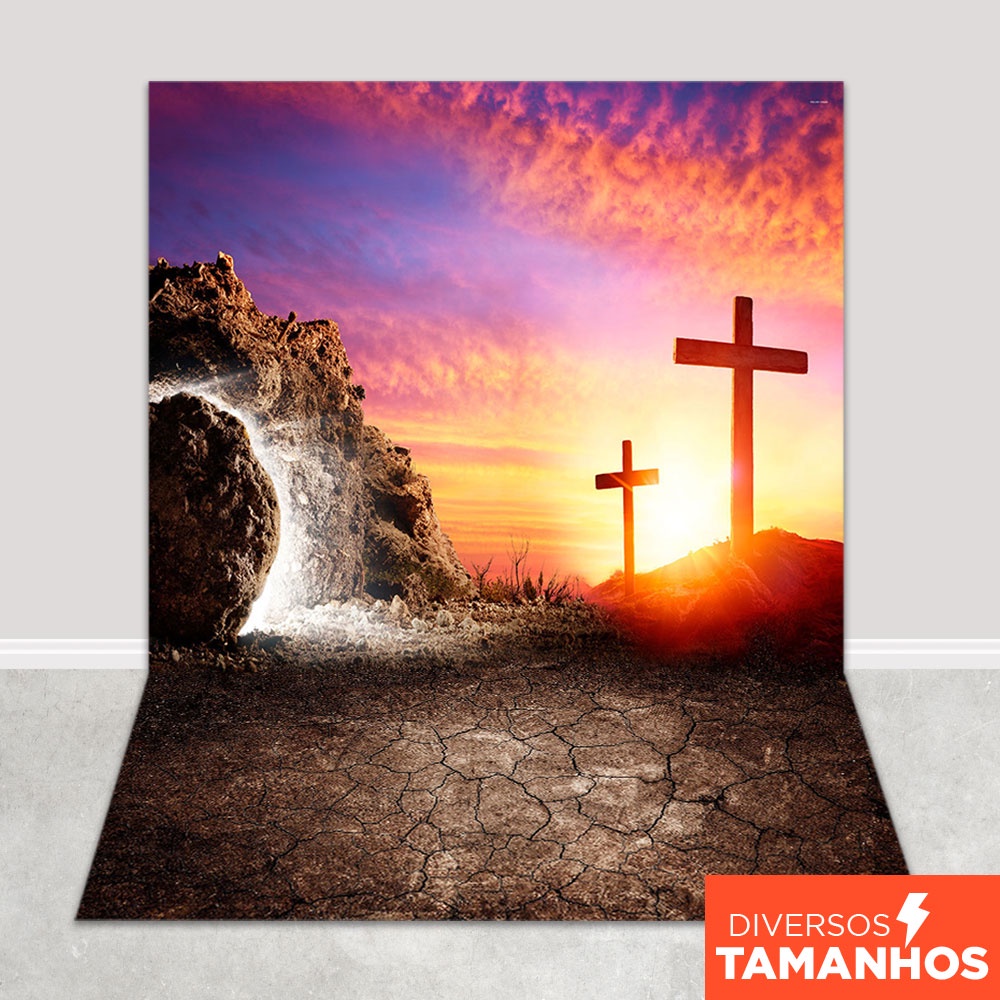 Fundo Fotográfico Páscoa Cristã Em Tecido PCA-200