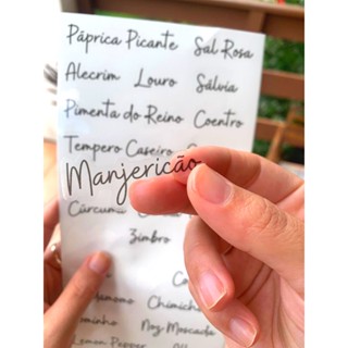Etiquetas para temperos cartela com 32 adesivos