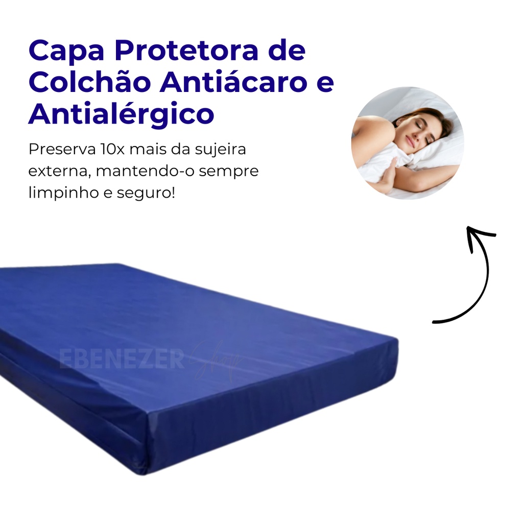 Capa de Colchão Impermeável Antialérgica Protetor colchão Solteiro Berço Casal e Queen Hospitalar